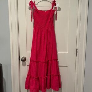 pink maxi dress